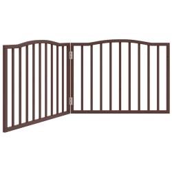 Barri&egrave;re de s&eacute;curit&eacute; pour chien animaux de compagnie pliable 2 panneaux 160 cm bois de peuplier mar