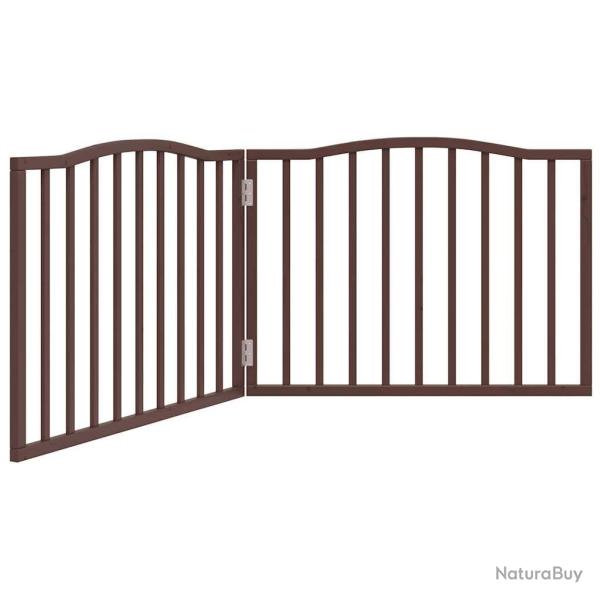 Barri�re de s�curit� pour chien animaux de compagnie pliable 2 panneaux 160 cm bois de peuplier mar