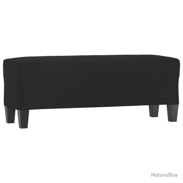 Banc banquette noir 100 x 35 x 41 cm tissu microfibre 02_0010620