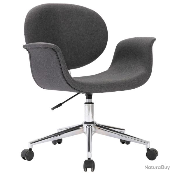 Chaise fauteuil si�ge pivotante de bureau informatique �tude tissu gris 02_0024136