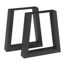 Lot de 2 pieds de table meuble moderne design original DIY Marstal acier 42 x 40 cm noir 03_0009688