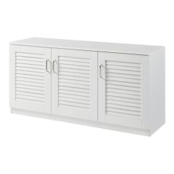 Meuble &agrave; chaussure rangement ranges-chaussures MDF 62 x 125 x 36 cm blanc 03_0010124