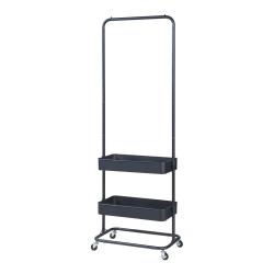 Portant &agrave; v&ecirc;tements portemanteau porte-v&ecirc;tements penderie dressing ouvert 175 x 58 x 36 cm noir 03_