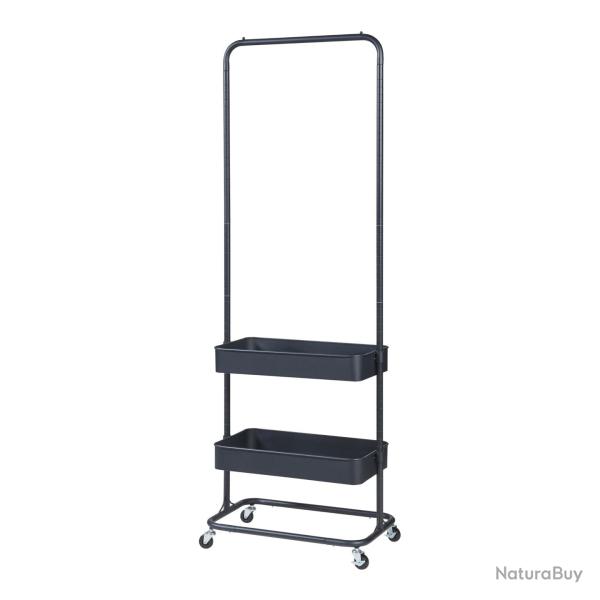 Portant � v�tements portemanteau porte-v�tements penderie dressing ouvert 175 x 58 x 36 cm noir 03_