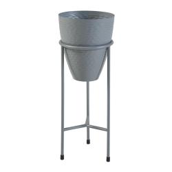 Porte-plantes style intemportel support 41 x 16 cm gris 03_0010357