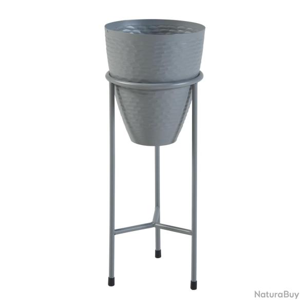 Porte-plantes style intemportel support 41 x 16 cm gris 03_0010357