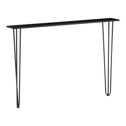 Table console 82 x 120 x 18 cm entr&eacute;e salon salle &agrave; manger noir 03_0010874