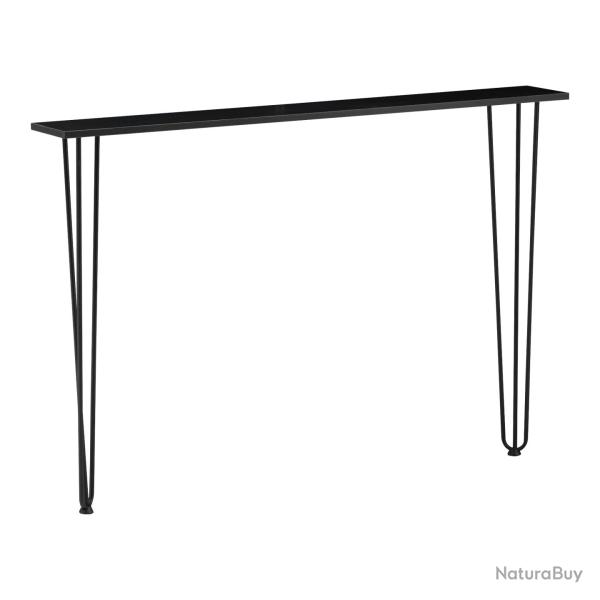Table console 82 x 120 x 18 cm entr�e salon salle � manger noir 03_0010874