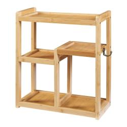 &Eacute;tag&egrave;re design intemporel salon chambre meuble de rangement murale pour salle de bain H&ouml;&ouml;r bambou 4