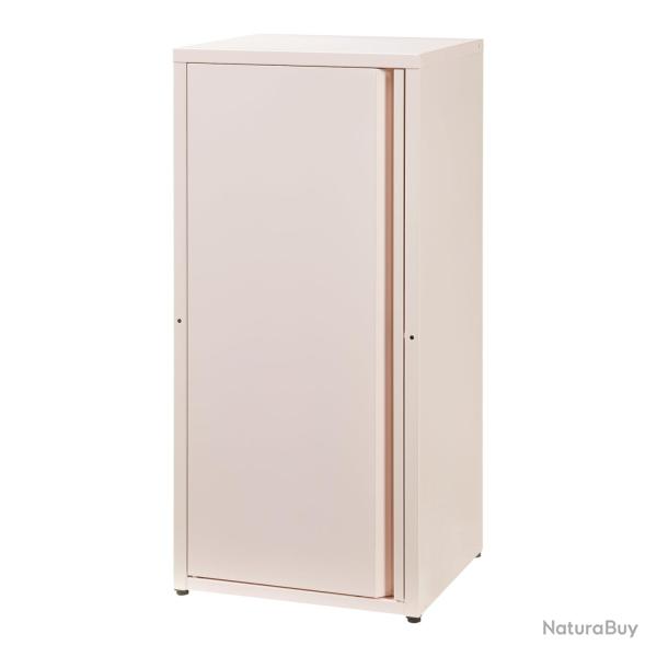 Armoire �tag�re meuble de rangement m�tallique acier 88 x 40 x 35 cm rose 03_0008907