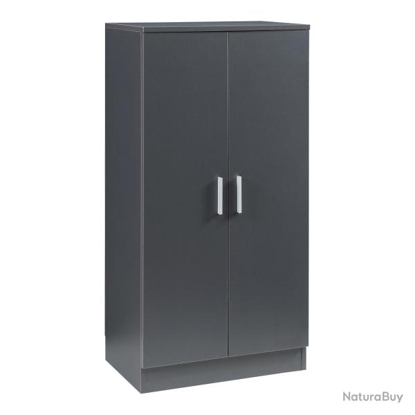 Armoire �tag�re meuble de rangement � chaussures avec 2 portes 108 x 55 x 35 cm anthracite 03_00089