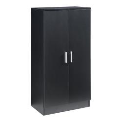 Armoire &eacute;tag&egrave;re meuble de rangement &agrave; chaussures avec 2 portes 108 x 55 x 35 cm noir 03_0008950