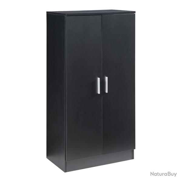 Armoire �tag�re meuble de rangement � chaussures avec 2 portes 108 x 55 x 35 cm noir 03_0008950