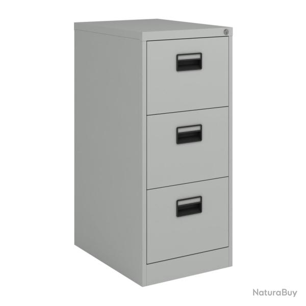 Caisson de bureau armoire meuble de rangement acier 103 x 45 x 62 cm gris 03_0009116