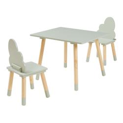 Ensemble de table et 2 chaises pour enfants Hovle vert menthe 03_0009450