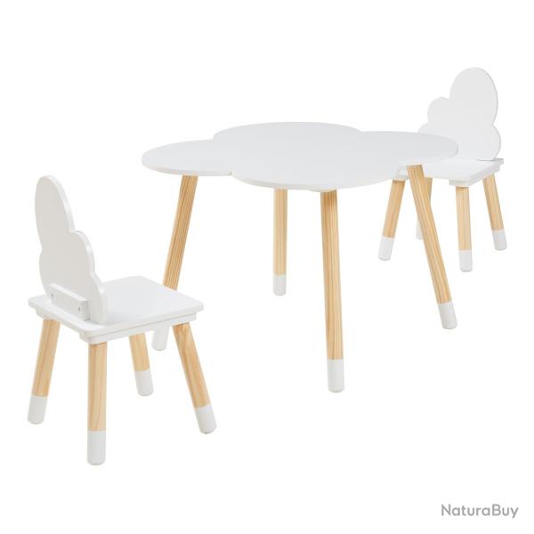 Ensemble de table et 2 chaises pour enfants Epim blanc 03_0009447