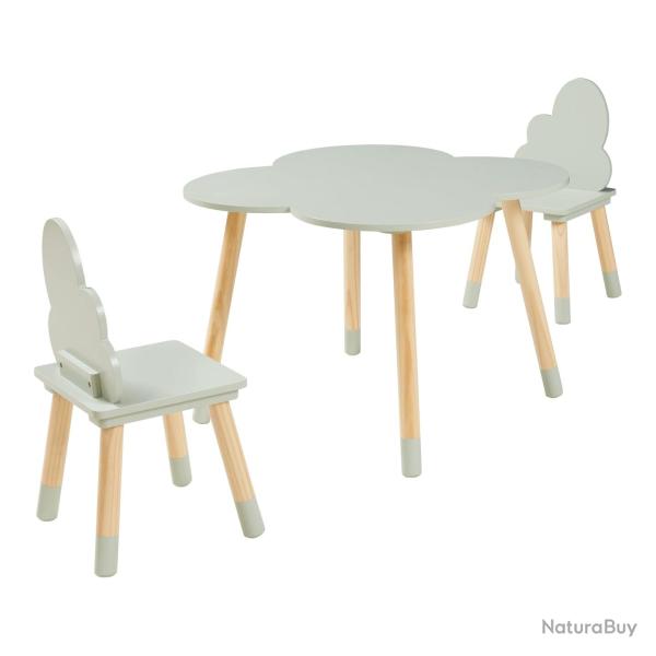 Ensemble de table et 2 chaises pour enfants vert menthe 03_0009448