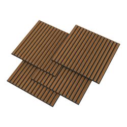 Lot de 12 panneaux acoustiques 4,32 m&sup2; effet teck 03_0009565