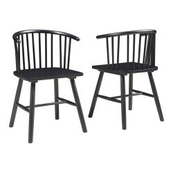 Lot de 2 chaises de salle &agrave; manger salon design moderne cuisine noir 03_0009634