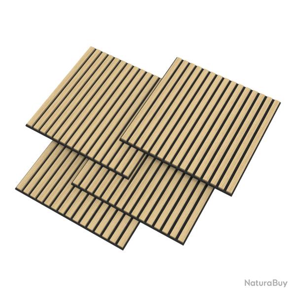 Lot de 12 panneaux acoustiques � lamelles droites 4,32 m� effet ch�ne 03_0009567