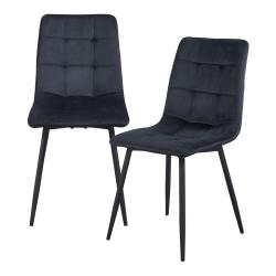 Lot de 2 chaises de salle &agrave; manger salon design moderne cuisine avec pieds arrondis 89 x 44 x 45 cm