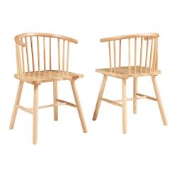 Lot de 2 chaises de salle &agrave; manger salon design moderne cuisine effet naturel 03_0009632