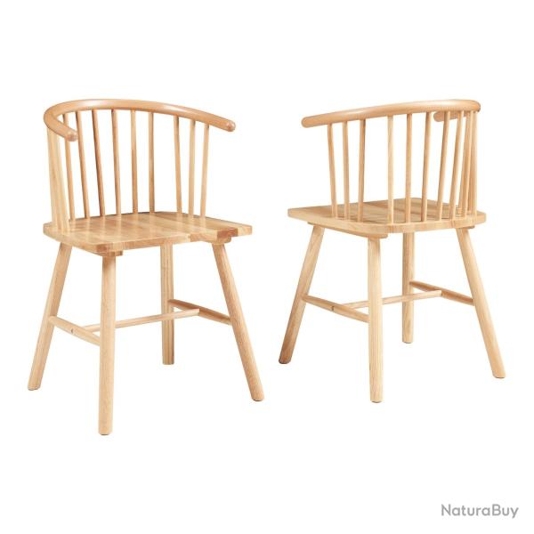 Lot de 2 chaises de salle � manger salon design moderne cuisine effet naturel 03_0009632