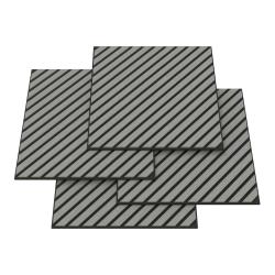 Lot de 16 panneaux acoustiques 5,76 m&sup2; &agrave; lamelles en diagonale effet ch&ecirc;ne, gris clair 03_0009585