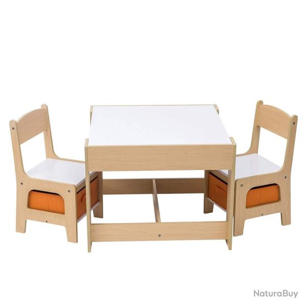 Groupe si�ge enfant avec 2 chaises hautes et espace de rangement le meilleur choix pour votre chamb