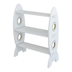 Biblioth&egrave;que pour enfant forme fus&eacute;e 70 x 55 x 55 cm blanc 03_0009008