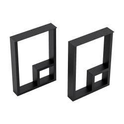 Set de 2 pieds de table acier 42 x 30 x 7 cm noir 03_0010590