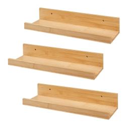 Set de 3 &eacute;tag&egrave;res murales bambou 40 x 13 x 7 cm naturel 03_0010636