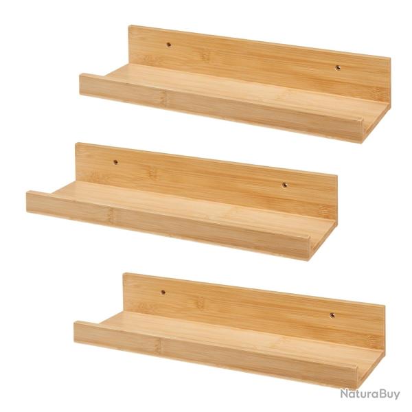 Set de 3 �tag�res murales bambou 40 x 13 x 7 cm naturel 03_0010636