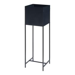 Support de plantes avec bac int&eacute;gr&eacute; m&eacute;tal 100 x 30 x 30 cm noir 03_0010709