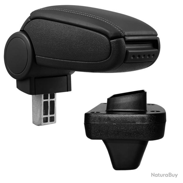 Accoudoir central pour Opel Astra K avec compartiment - rembourr� - similicuir - noir 03_0011355