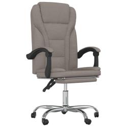 Chaise fauteuil si&egrave;ge pivotante de inclinable de bureau informatique &eacute;tude tissu taupe 02_0024274