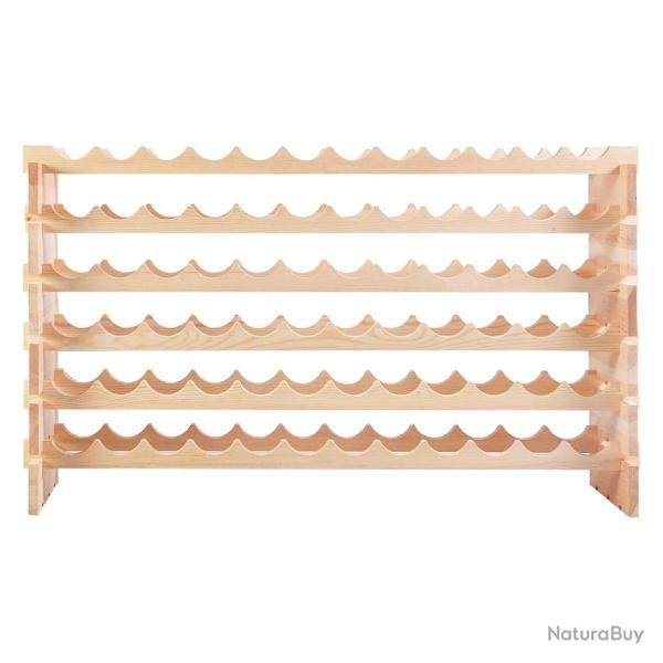Casier � vin avec 6 �tag�res pour 72 bouteilles 119 x 29 x 71,5 cm inclinaison des bouteilles style