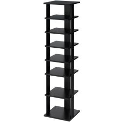 Meuble &agrave; chaussures 7 niveaux peu encombrant 27 x 26 x 110 cm design moderne pour rangement pratiqu