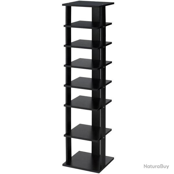 Meuble � chaussures 7 niveaux peu encombrant 27 x 26 x 110 cm design moderne pour rangement pratiqu