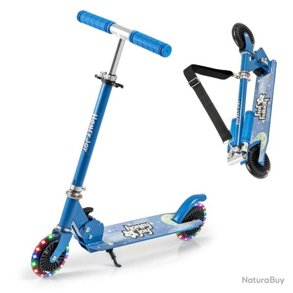 Trottinette pliable pour enfants avec guidon r�glable 68 x 10,5 x 78 cm fonction lumineuse �clatant