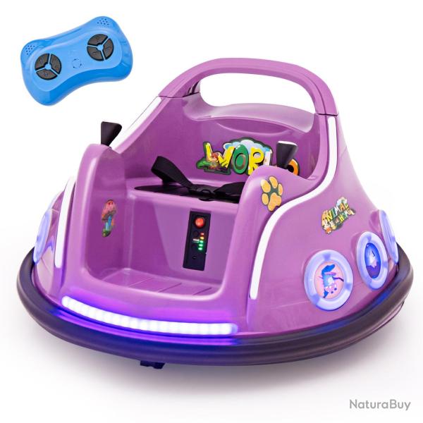 Auto-tamponneuse �lectrique pour enfants 73 x 73 x 43 cm avec t�l�commande lumi�re musique int�gr�e