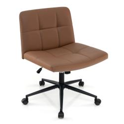 Chaise de bureau r&eacute;glable forme de u 70 x 70 x 79-87 cm confort durable design moderne en cuir pu m
