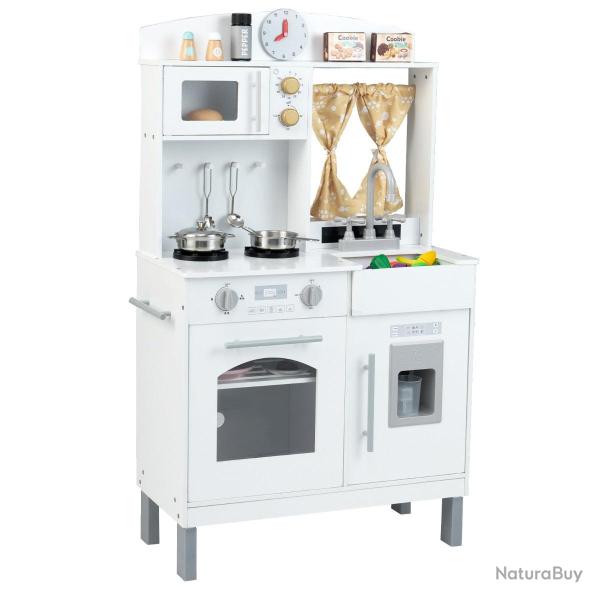 Cuisine de jeu pour enfants r�glable 63 x 30 x 100 cm avec accessoires ambiance cr�ative en MDF bla