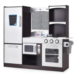 Cuisine enfant lot de 1 design r&eacute;aliste 97 x 30 x 95 cm avec r&eacute;frig&eacute;rateur et grand espace de range