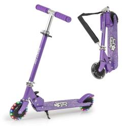 Trottinette pliable enfants &agrave; 3 hauteurs r&eacute;glables 68 x 10,5 x 78 cm s&eacute;curit&eacute; renforc&eacute;e style fun e