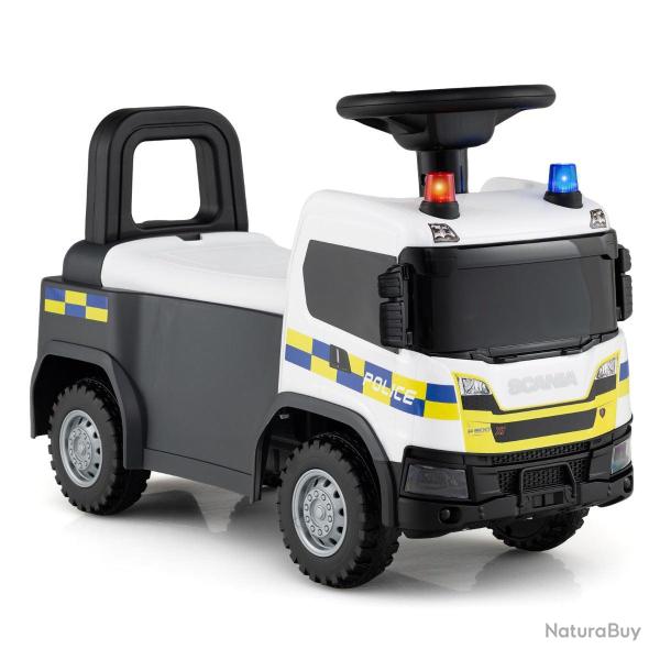 Voiture � glisser pour enfants 59 x 28 x 43 cm avec rangement secret et sons de camion de pompiers