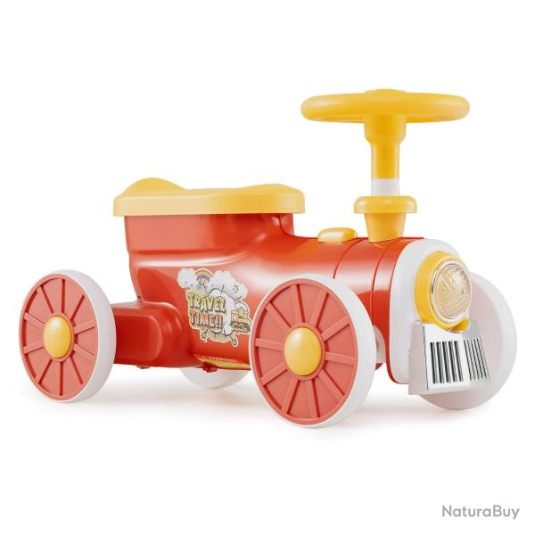 Porteur train pour enfants 61 x 30 x 38 cm avec rangement sous le si�ge ambiance ludique en PP oran