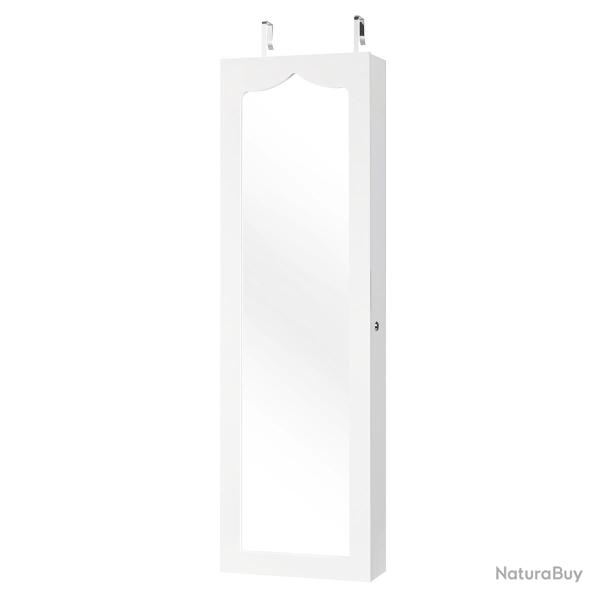 Armoire � bijoux murale 36,5 x 11,5 x 120 cm avec miroir et lumi�res led automatiques design en MDF