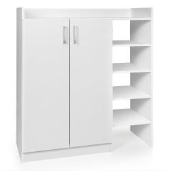 Armoire &agrave; chaussures meuble de rangement 83 x 31 x 90 cm avec &eacute;tag&egrave;res r&eacute;glables en 5 positions mod