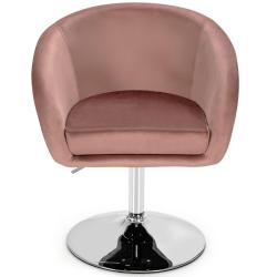 Chaise de bar pivotante r&eacute;glable 72 &agrave; 86 cm confort d'assise ergonomique ambiance moderne en velour